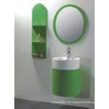 New Fashion Design Green PVC an der Wand Moderne Badezimmer Spiegelschrank (FM-2009)